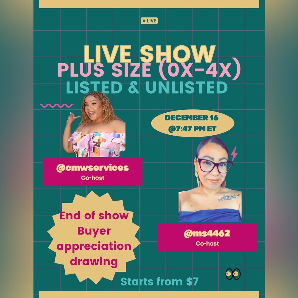 Live Show Plus Size Event Poster
